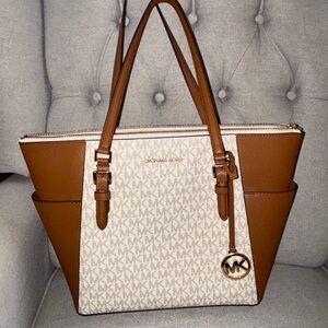 Michael Kors Brown and White Womens bag